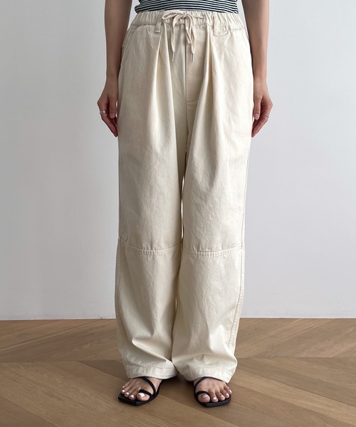 「CANAL JEAN」 イージーパンツ ONE SIZE ベージュ レディース_画像8