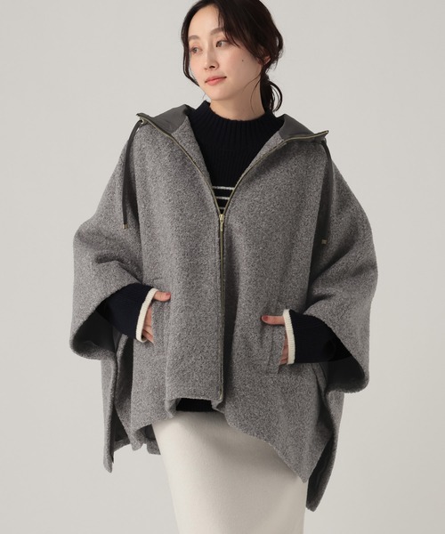 LE PHIL（ル フィル） ポンチョ ウールボアケープ レディース