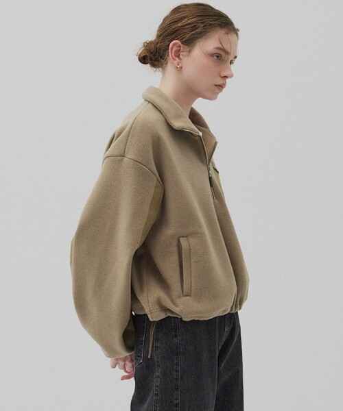 PUBLIC TOKYO（パブリックトウキョウ） パーカー コンビハーフジップ