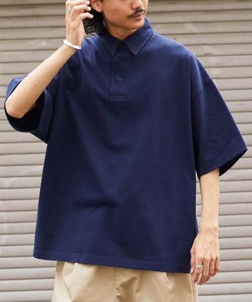 「FREAK'S STORE」 半袖ポロシャツ SMALL ブラック メンズ_画像3
