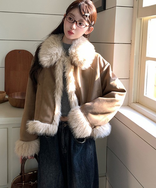 gossip!ロサンゼルス ムートンコート ボアコート Y2K ファー フェイク