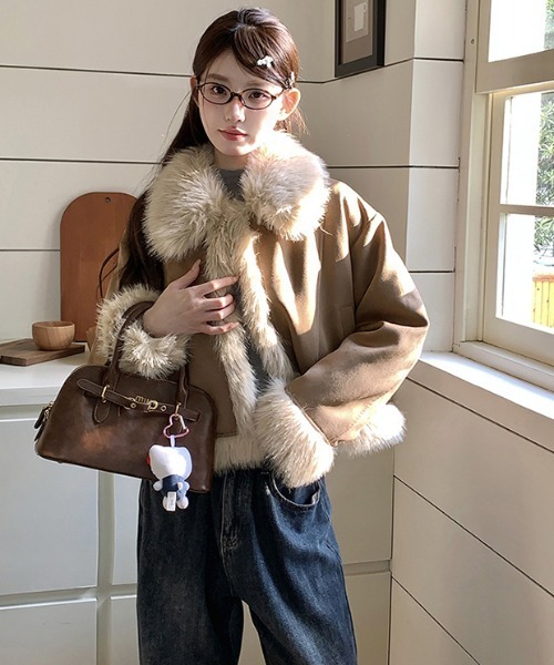 gossip!ロサンゼルス ムートンコート ボアコート Y2K ファー フェイク