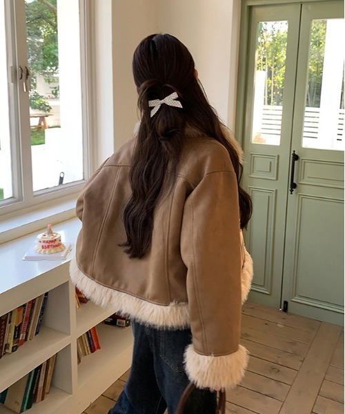 gossip!ロサンゼルス ムートンコート ボアコート Y2K ファー フェイク