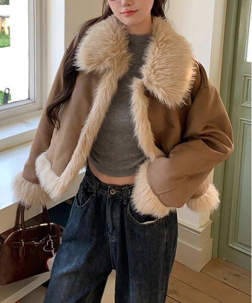 gossip!ロサンゼルス ムートンコート ボアコート Y2K ファー フェイク