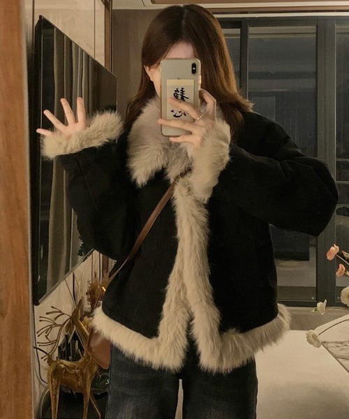 gossip!ロサンゼルス ムートンコート ボアコート Y2K ファー フェイク