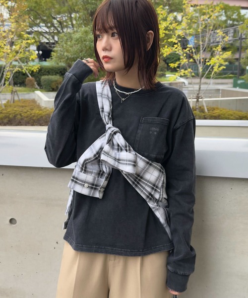 ATHLETA（アスレタ） tシャツ 「 」ピグメントウォッシュロング