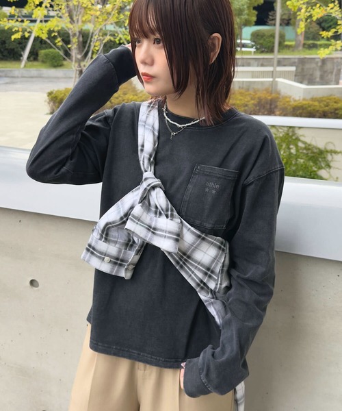 ATHLETA（アスレタ） tシャツ 「 」ピグメントウォッシュロング