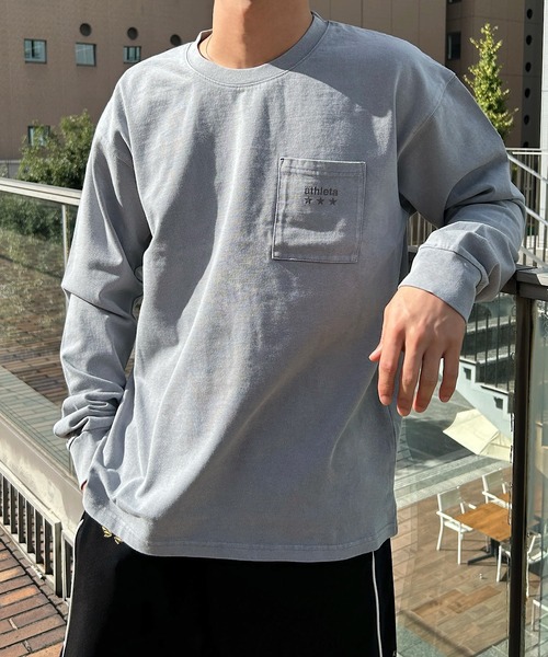 ATHLETA 長袖Tシャツ M ATHLETA（アスレタ） tシャツ 「 」ピグメントウォッシュロング