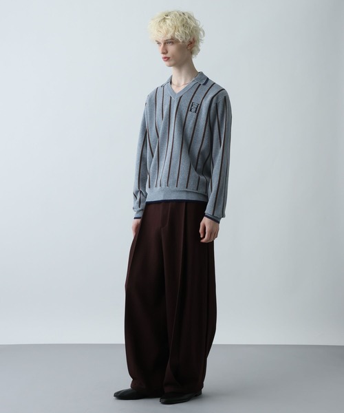 HARE◇ハレ　ハイネックニットセーター【F】ストライプ　春秋　プルオーバー HARE（ハレ） セーター ニット ハイショクハイネックニットプル