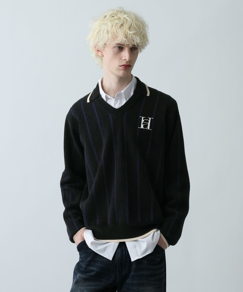 【HARE】ラインハイネックニット HARE（ハレ）の「ラインハイネックニット(HARE)（ニット/セーター