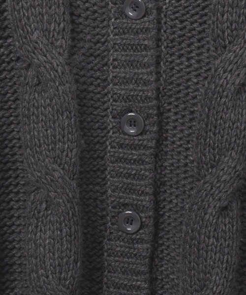 LEPSIM（レプシィム） カーディガン 2ゲージケーブル刺繍ロゴ