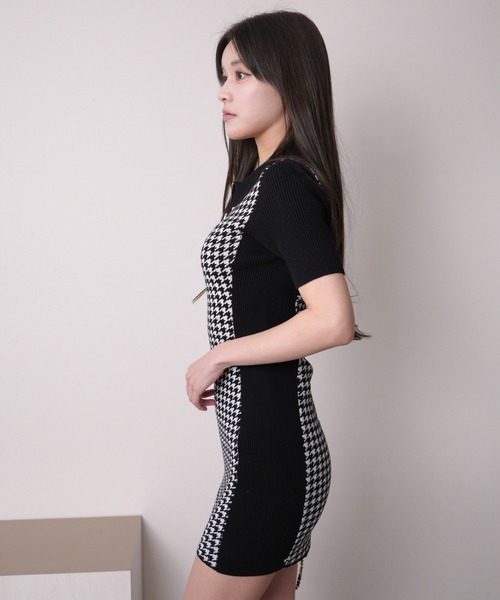 「LIPSERVICE」 半袖ワンピース FREE ブラック レディース_画像4