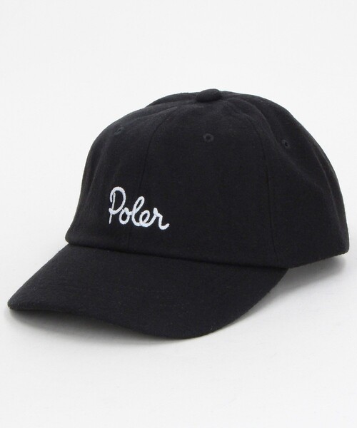 POLeR（ポーラー） キャップ 帽子 WOOL EMB BASEBALL CAP ウール