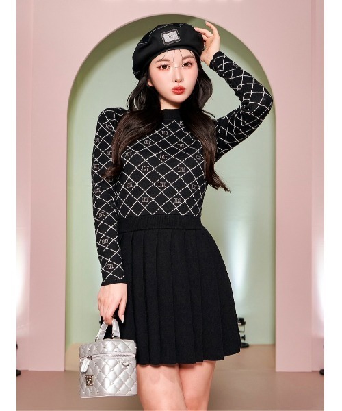 Darich ダーリッチ ワンピース freeフリー Darich（ダーリッチ） ニットワンピース FREE ブラック レディース