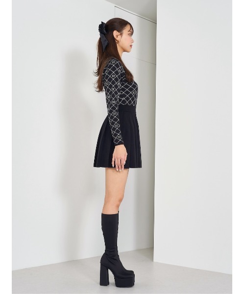 Darich（ダーリッチ） ニットワンピース FREE ブラック レディース