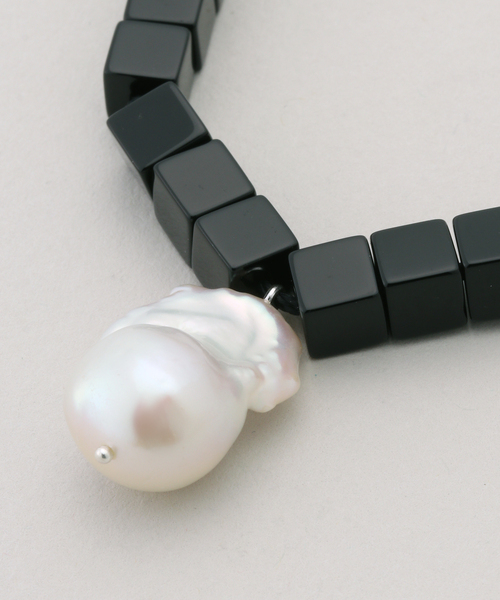 iena リューク　ネックレス Rieuk/リューク Baroque pearl onyx nl ネックレス NC59-S（ネックレス