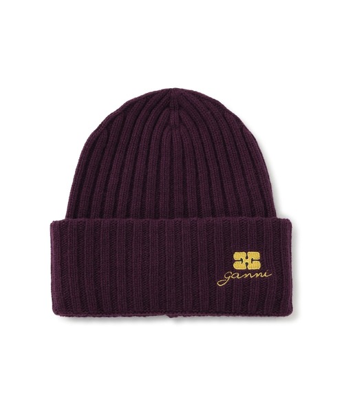 GANNI（ガニー） ニット帽 ニットキャップ 「」Core Future Wool Knit