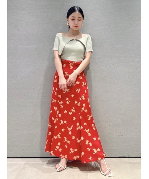 「LILY BROWN」 フレアスカート 0 ベージュ レディース_画像3