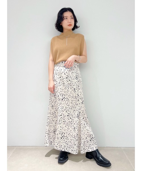 「LILY BROWN」 フレアスカート 0 ベージュ レディース_画像4