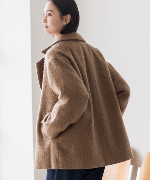 「LAKOLE」 チェスターコート MEDIUM ネイビー レディース_画像7