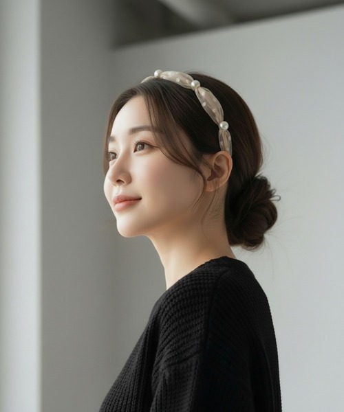 未使用　ラ・マジョリーナ　カチューシャ⭐️ Lady Rora カチューシャ エレン 上品カチューシャ : ZOZOTOWN Yahoo!店