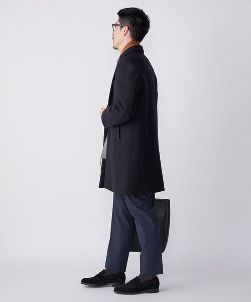 SHIPSシップス　ネイビー チェスターコート カシミア混紡 SHIPS（シップス） チェスターコート MEDIUM ネイビー メンズ