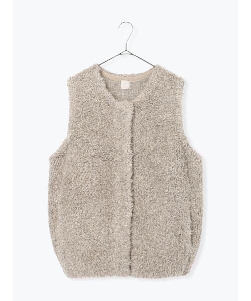 「TSUHARU by Samansa Mos2」 ニットベスト F チャコールグレー レディース_画像2