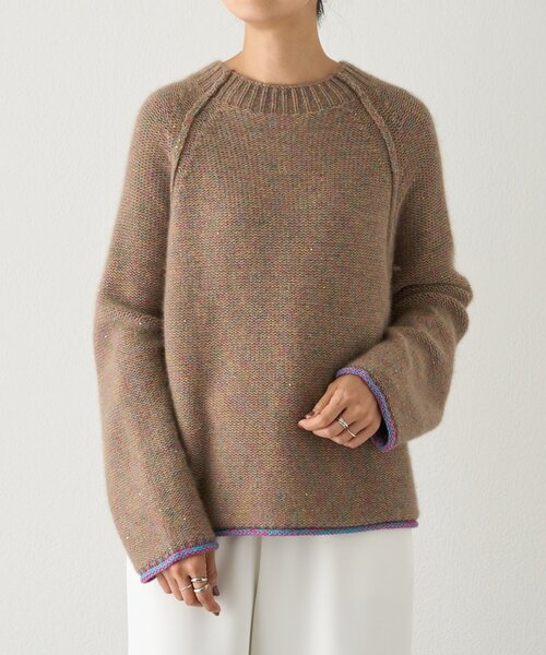 「BEARDSLEY」 長袖ニット FREE ブラウン レディース_画像2