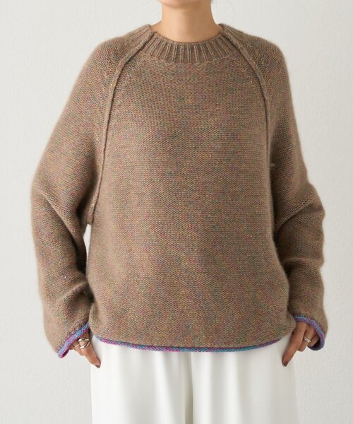 「BEARDSLEY」 長袖ニット FREE ブラウン レディース_画像3