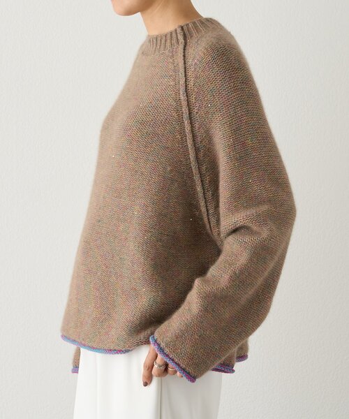 「BEARDSLEY」 長袖ニット FREE ブラウン レディース_画像4