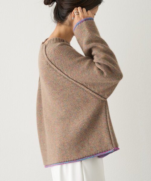 「BEARDSLEY」 長袖ニット FREE ブラウン レディース_画像6