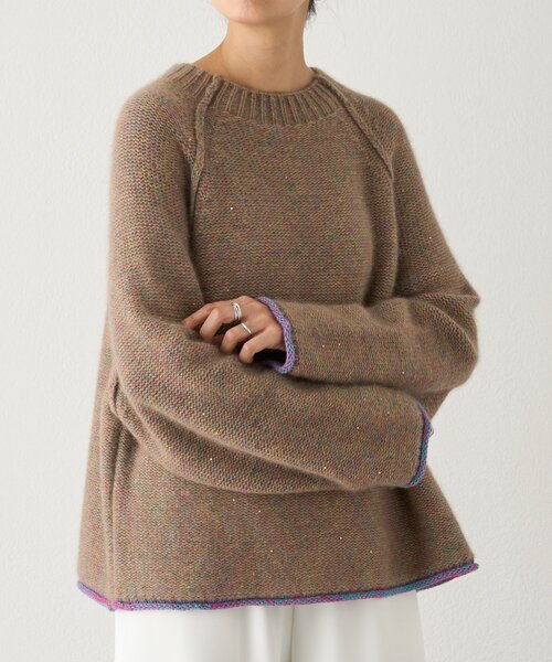 「BEARDSLEY」 長袖ニット FREE ブラウン レディース_画像7