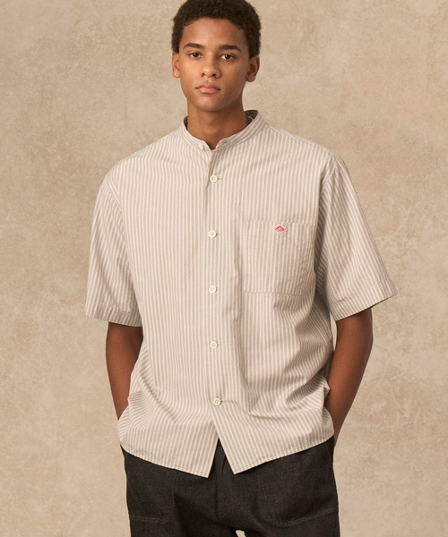 DANTON 半袖シャツ グレー　サイズ42 Danton（ダントン） 半袖シャツ 42 グレー系その他 メンズ : ZOZOTOWN