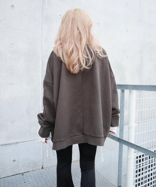 「FIG&VIPER」 スウェットカットソー FREE アイボリー レディース_画像3