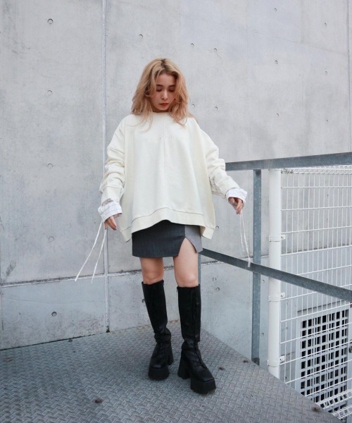 「FIG&VIPER」 スウェットカットソー FREE アイボリー レディース_画像4