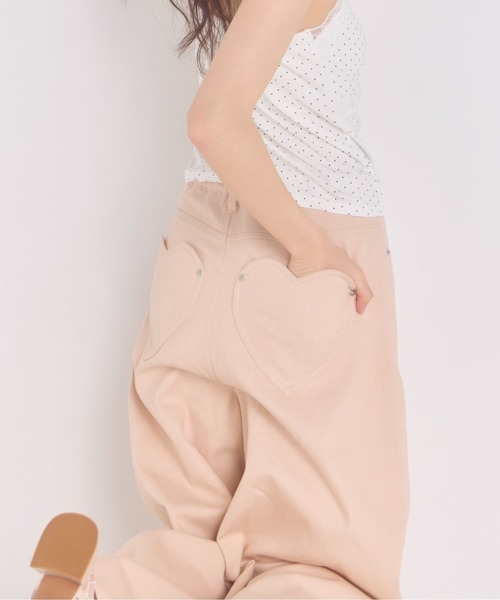 Heather（ヘザー） パンツ 「ウエストサイドボタンで自由にフィット
