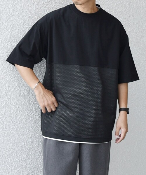 「SHIPS any」 半袖Tシャツ X-LARGE ブラック メンズ_画像9