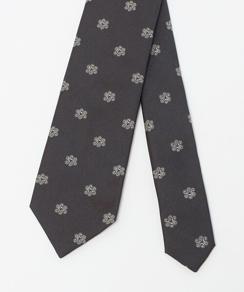 ꧁極美品꧂ ユナイテッドアローズ ネクタイ ジャガード織 ペイズリー ブラック UNITED ARROWS（ユナイテッドアローズ） ネクタイ ペイズリー