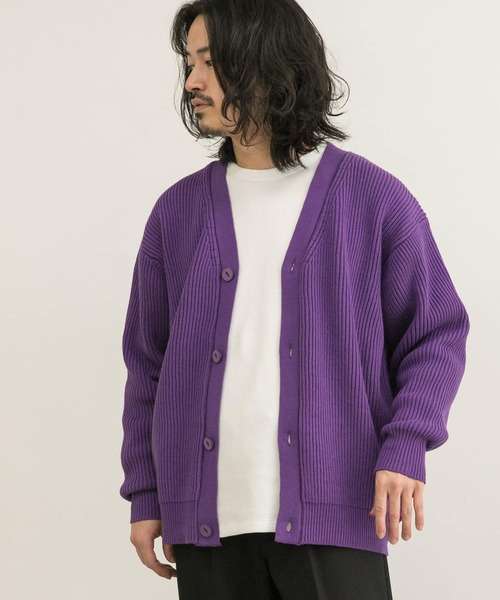 「URBAN RESEARCH」 ニットカーディガン MEDIUM ゴールド メンズ_画像9