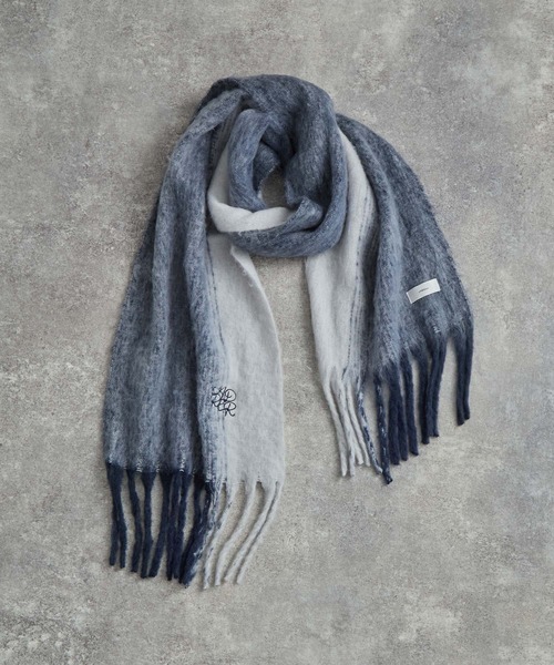 「ADRER」 マフラー FREE ネイビー メンズ_画像8