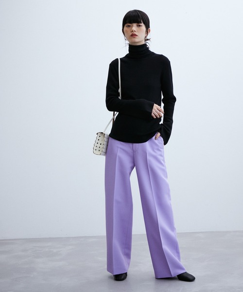 「ADAM ET ROPE'」 タートルネックニット FREE ホワイト レディース_画像2