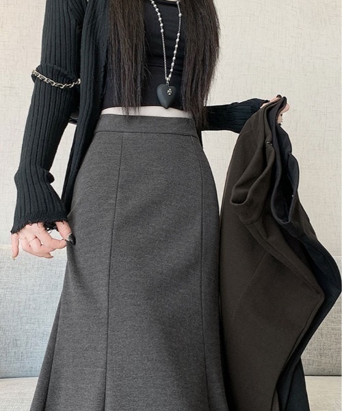 ebure ジロンラム メルトン フレアスカート ３８ ジャージメルトンフレアスカート（2002372787） | GROVE