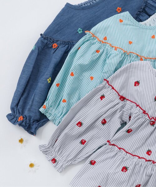 まとめ売り　キッズ服　レディース服セット（カジュアル、刺繍付き） apres les cours（アプレレクール） tシャツ 刺繍メローティアード