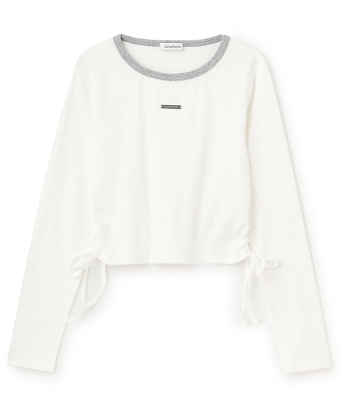 トップス kuniko LOVETOXIC tシャツ ドロストクロップドテレコ長袖T キッズ 子供服