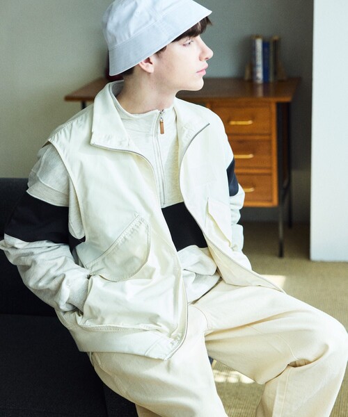 「HINSON」 ベスト MEDIUM ブラック メンズ_画像6