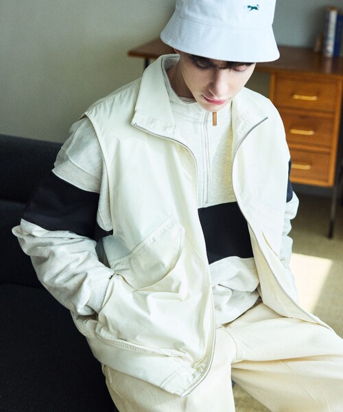 「HINSON」 ベスト MEDIUM ブラック メンズ_画像7