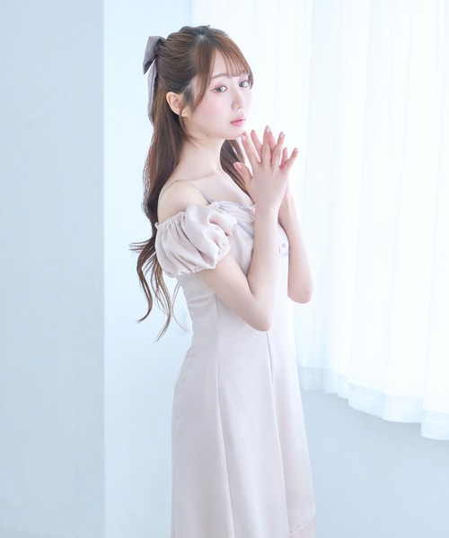 Rose Muse（ロゼミューズ） ワンピース Irrehem o/s satin dress
