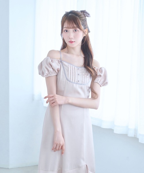 Rose Muse（ロゼミューズ） ワンピース Irrehem o/s satin dress
