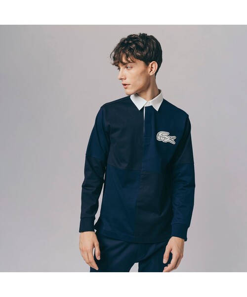 【新品未使用】Lacoste 長袖　ポロシャツ　Ｌ　ネイビー　ラコステ　メンズ LACOSTE（ラコステ） ポロシャツ 長袖 メンズ ロングスリーブ