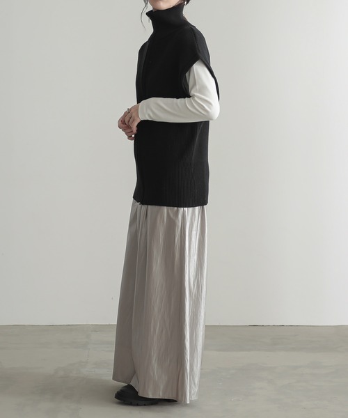 「for/c」 ニットベスト L ブラック レディース_画像2